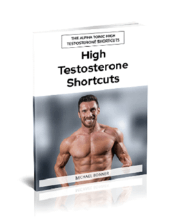 Cover of 'Effortless Testosterone Boosters' eBook, a free bonus guide with Alpha Tonic multi-bottle orders